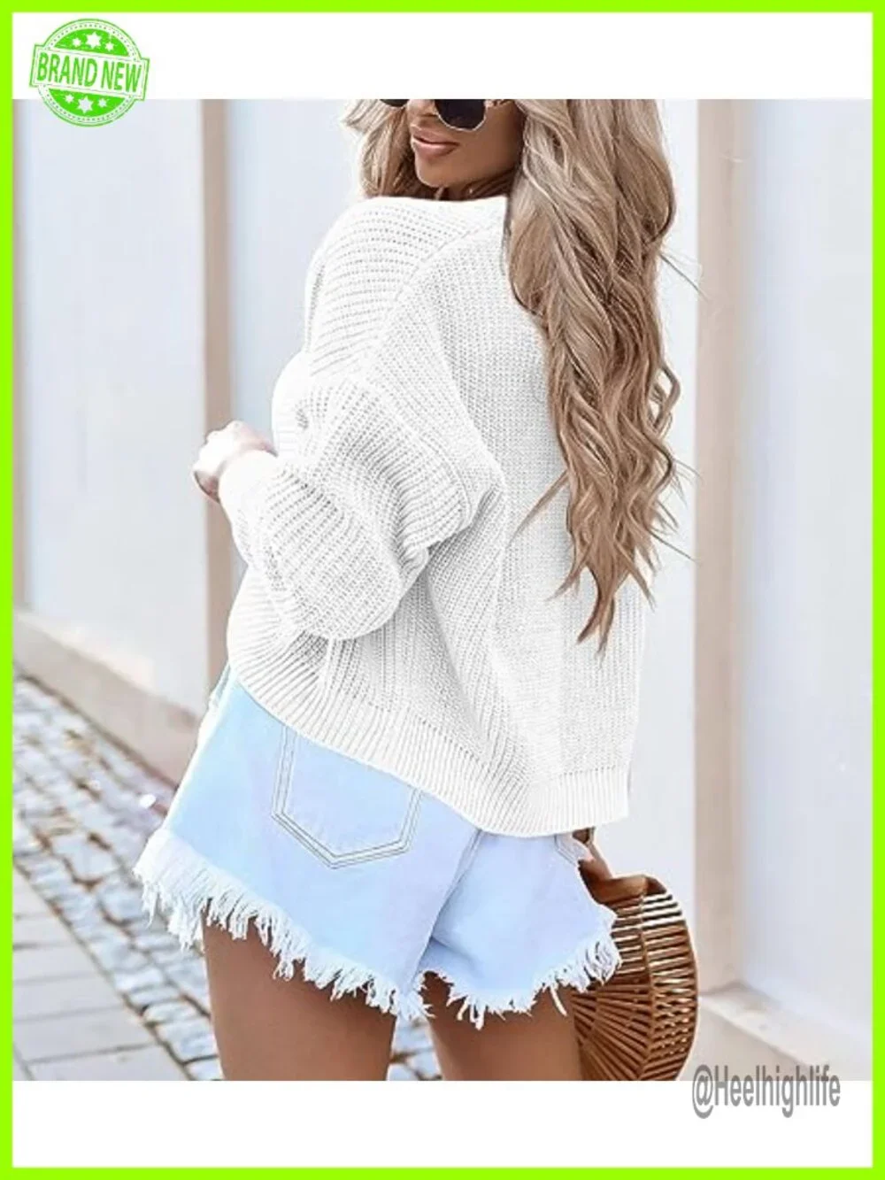 Long Sleeve Open Front Knit Cropped Cardigan Sweater Shrugs Coat